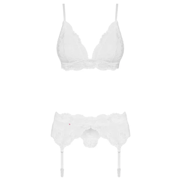 Obsessive - set lenjerie sexy - dantelă alb