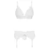 Obsessive - set lenjerie sexy - dantelă alb - L/XL