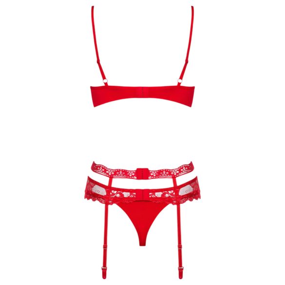 Obsessive - set lenjerie sexy - roșu - L/XL