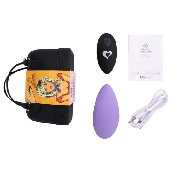 FEELZTOYS Chiloți - vibrator fără fir reîncărcabil pentru clitoris (mov)