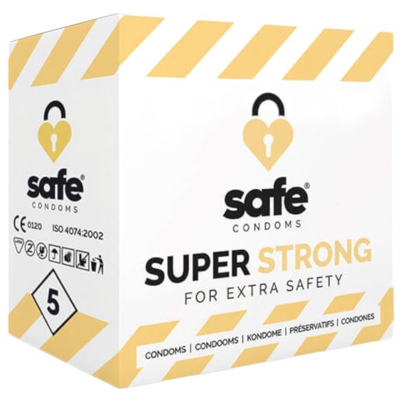 SAFE Super Strong - prezervative extra rezistente (5 buc.)