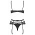 Obsessive Heartina - set lenjerie (negru) - L/XL
