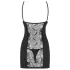 Obsessive - babydoll și tanga - dantelă neagră