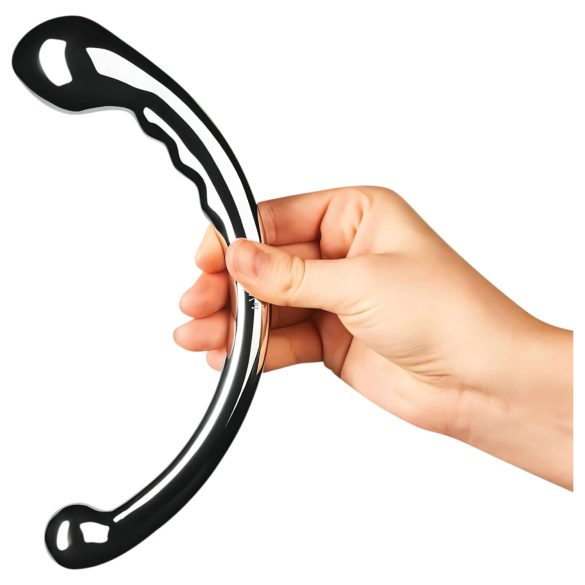 Le Wand - dildo dublu capăt - oțel inoxidabil - argintiu