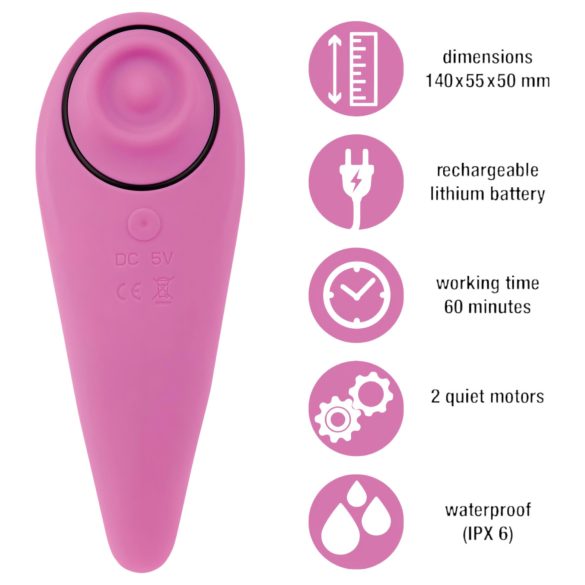 FEELZTOYS Femmegasm - vibrator clitoridian 2în1 reîncărcabil - roz