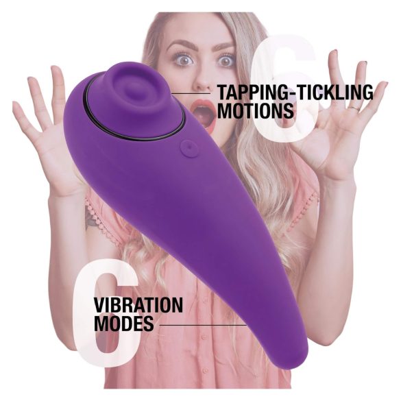 FEELZTOYS - vibrator clitoridian 2în1 reincărcabil - lila