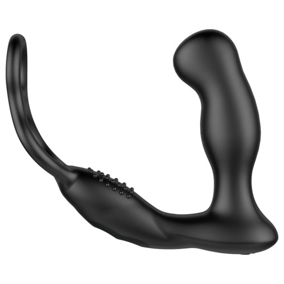 Nexus Revo - vibrator prostată rotativ cu inel - silicon negru