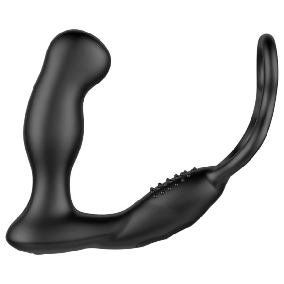 Nexus Revo - vibrator prostată rotativ cu inel - silicon negru