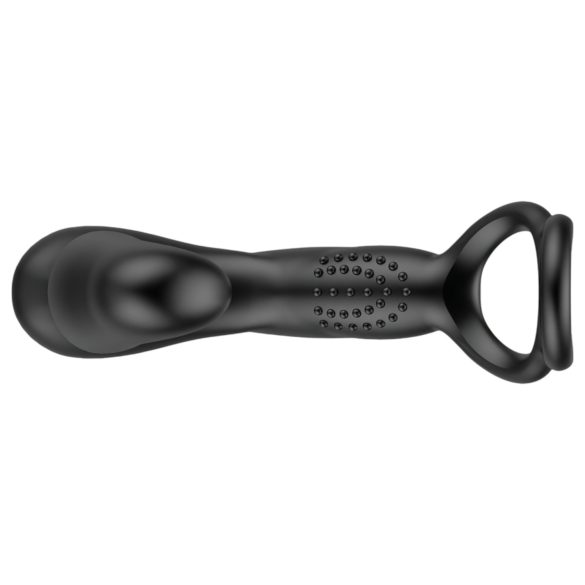 Nexus Revo - vibrator prostată rotativ cu inel - silicon negru