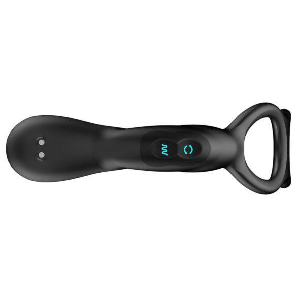 Nexus Revo - vibrator prostată rotativ cu inel - silicon negru