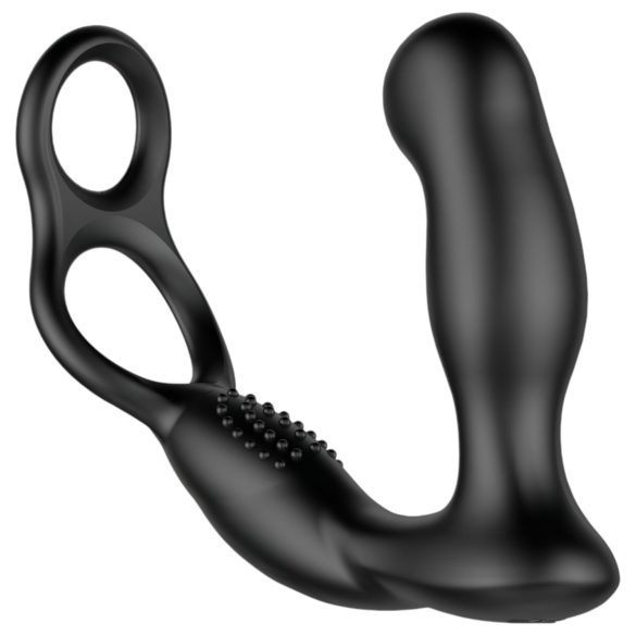 Nexus Revo - vibrator prostată rotativ cu inel - silicon negru