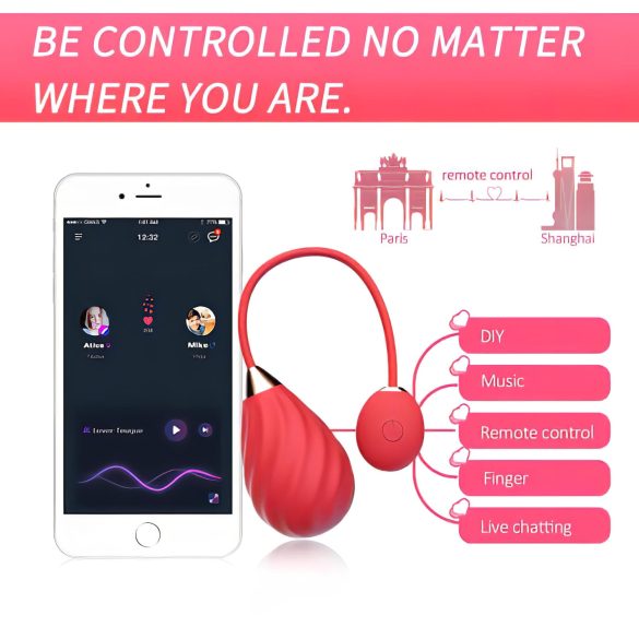 Magic Motion Sundae - ou vibrator inteligent wireless - roșu