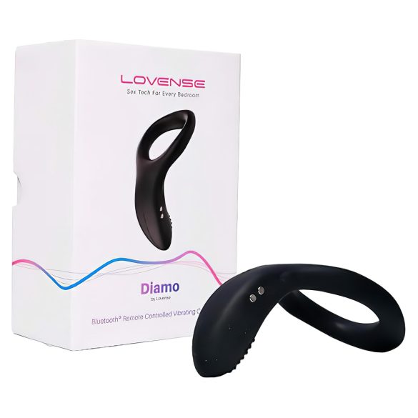 LOVENSE Diamo - inteligent, inel vibrator penis (negru)