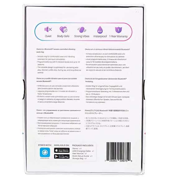 LOVENSE Diamo - inteligent, inel vibrator penis (negru)