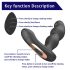 Vibrator anal rotativ Aixiasia Hiross (negru)