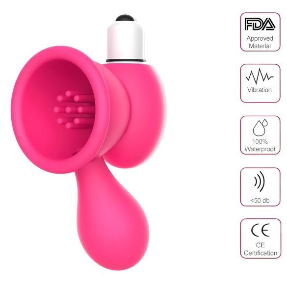 Aixiasia Bobo - vibrator suptor pentru sfârcuri - silicon roz
