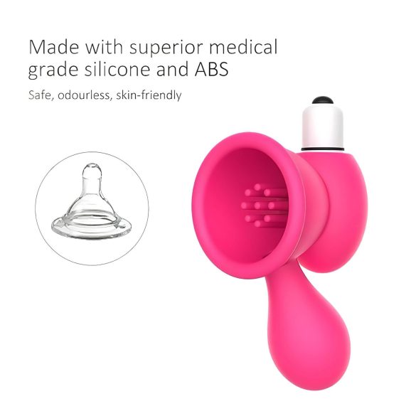 Aixiasia Bobo - vibrator suptor pentru sfârcuri - silicon roz