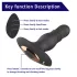 Aixiasia Roy - vibrator anal cu telecomandă și acumulator (negru)