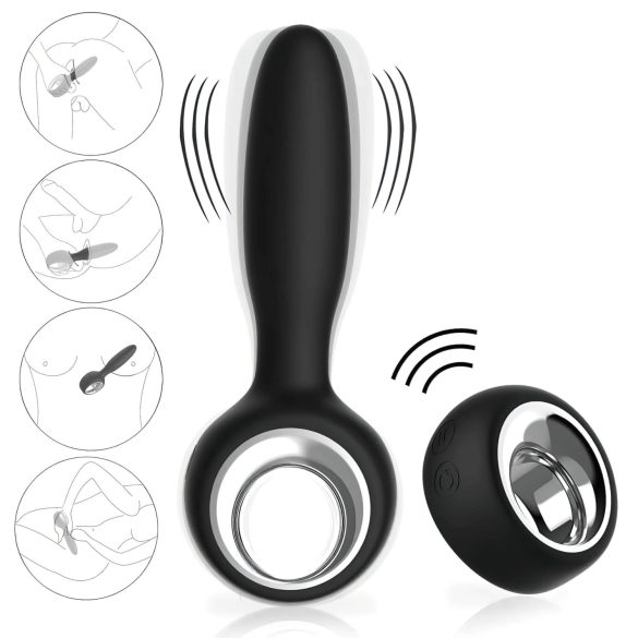 Aixiasia Dylon-Remote - vibrator anal wireless cu acumulator - negru