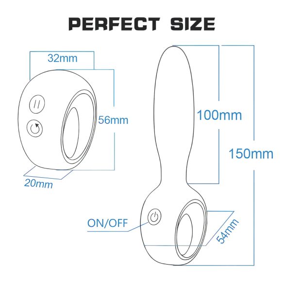 Aixiasia Dylon-Remote - vibrator anal wireless cu acumulator - negru