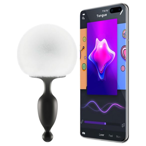 Magic Motion Bunny - vibrator anal inteligent cu coadă de iepuraș - alb