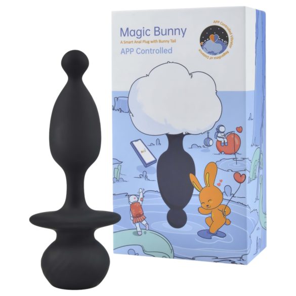 Magic Motion Bunny - vibrator anal inteligent cu coadă de iepuraș - alb
