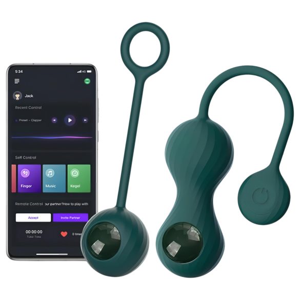 Magic Motion Crystal Duo - set bile geișă inteligente - (verde)