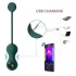 Magic Motion Crystal Duo - Bile geisha cu vibrații controlate prin aplicație (verde)