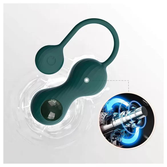 Magic Motion Crystal Duo - Bile geisha cu vibrații controlate prin aplicație (verde)