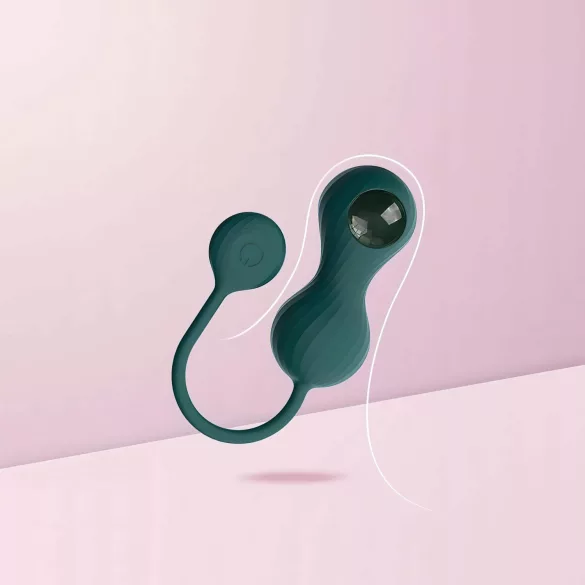 Magic Motion Crystal Duo - Bile geisha cu vibrații controlate prin aplicație (verde)