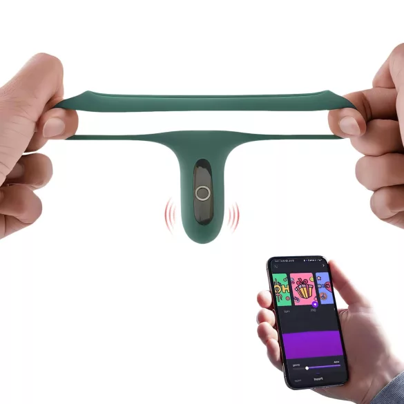 Magic Motion Rise - inel pentru penis vibrator inteligent, reîncărcabil, verde