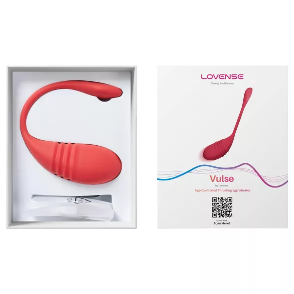 Lovense - Ou vibrator inteligent cu funcție de împingere - roșu