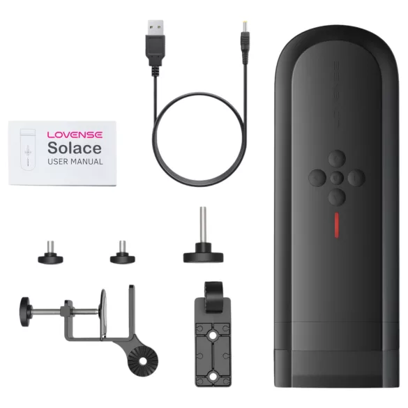 Lovense Solace - Masturbator controlat prin aplicație, pentru bărbați (negru)