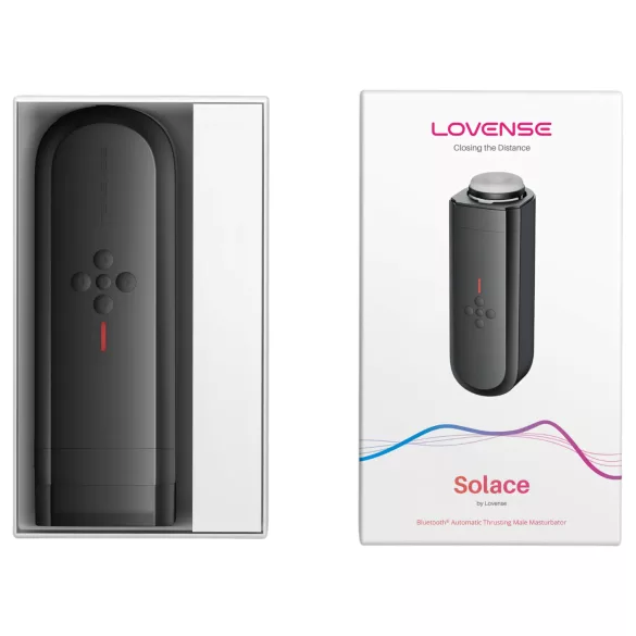 Lovense Solace - Masturbator controlat prin aplicație, pentru bărbați (negru)