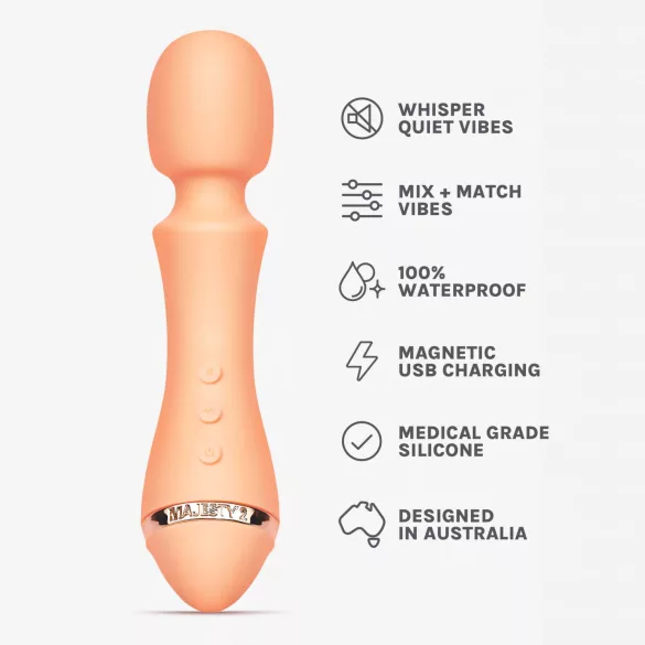 Vush Majesty 2 - vibrator masaj reîncărcabil, impermeabil - portocaliu