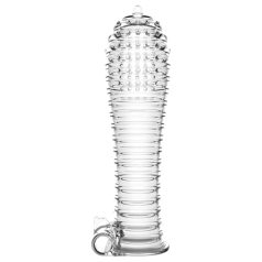   Lonely - mânecă penis vibrator, extensie grosime - transparent