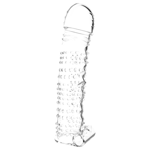 Lonely - mânecă penis cu vibrații și țepi - transparent