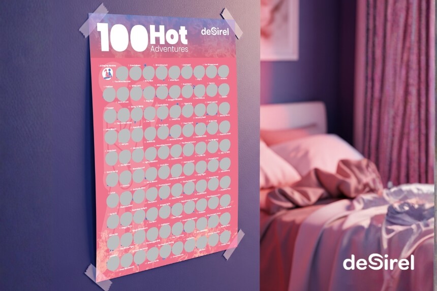 Desirel - 100 Sexy Positions Scratch-Off Poster | Desirel.ro Sex Shop