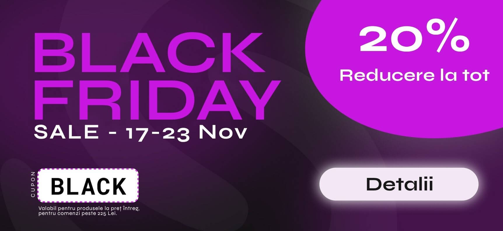 Black Friday reducere 20% la tot | Desirel.ro Sex Shop