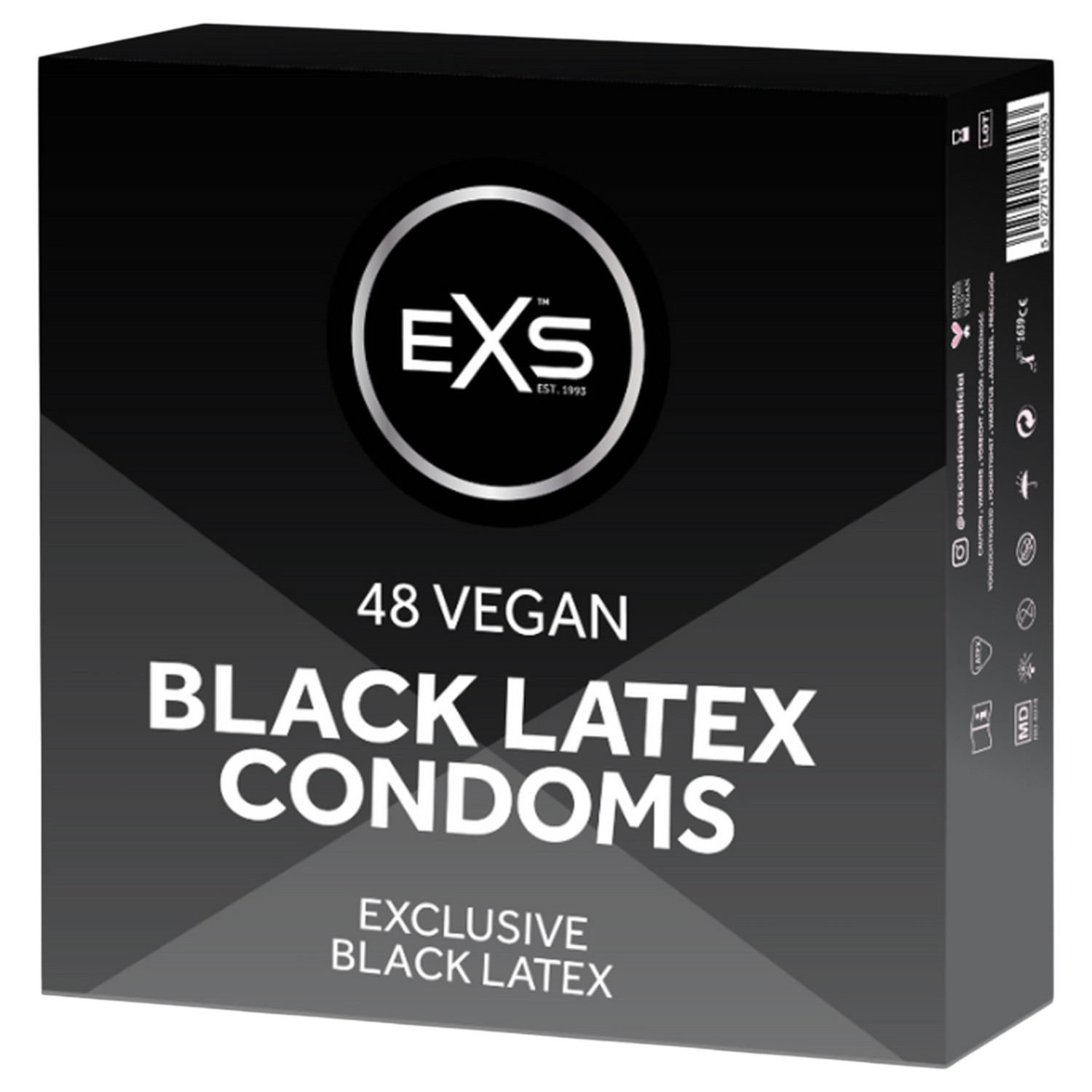 EXS Black - prezervative negre (48 bucăți)