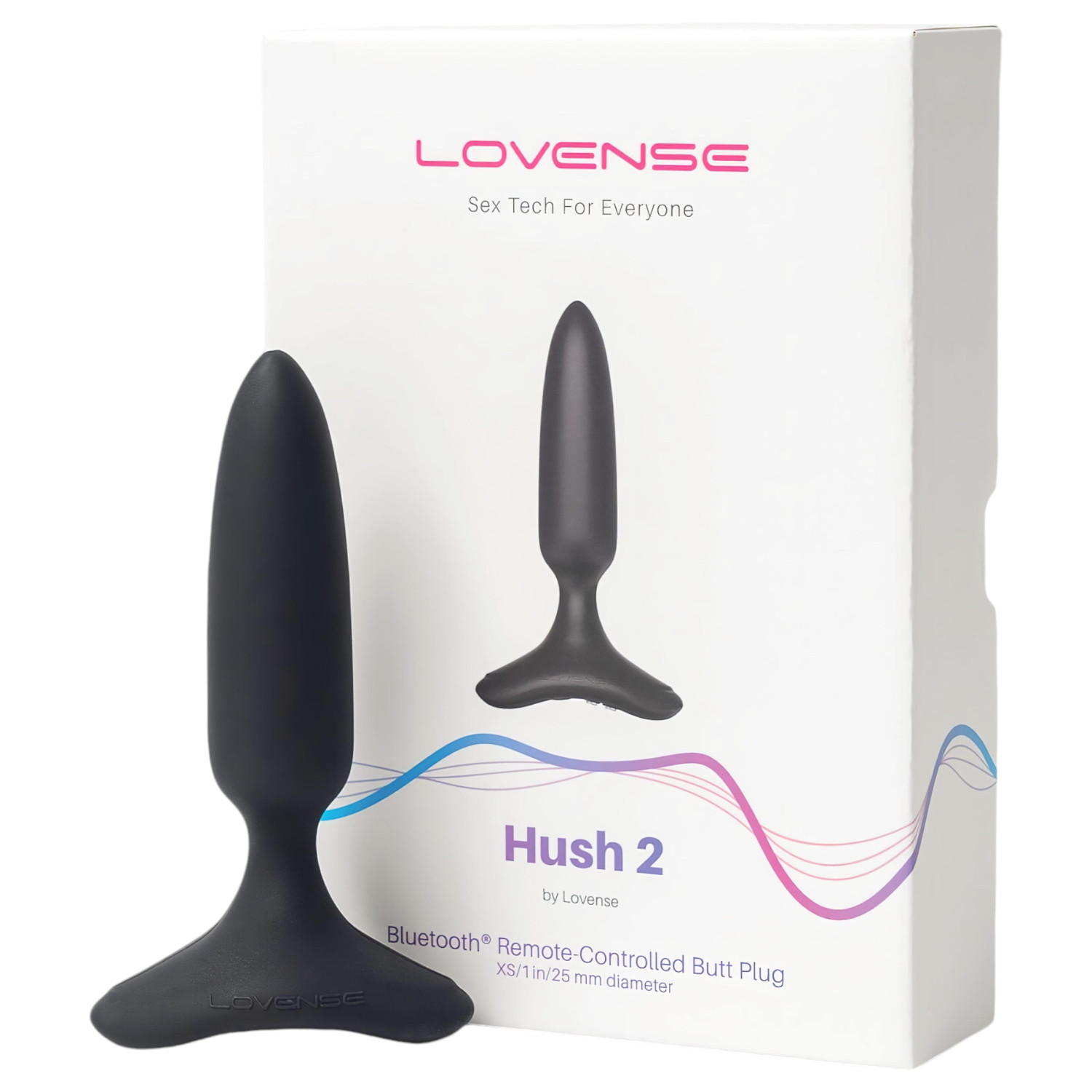 LOVENSE Hush 2 XS - mini vibrator anal cu acumulator (25 mm) - negru