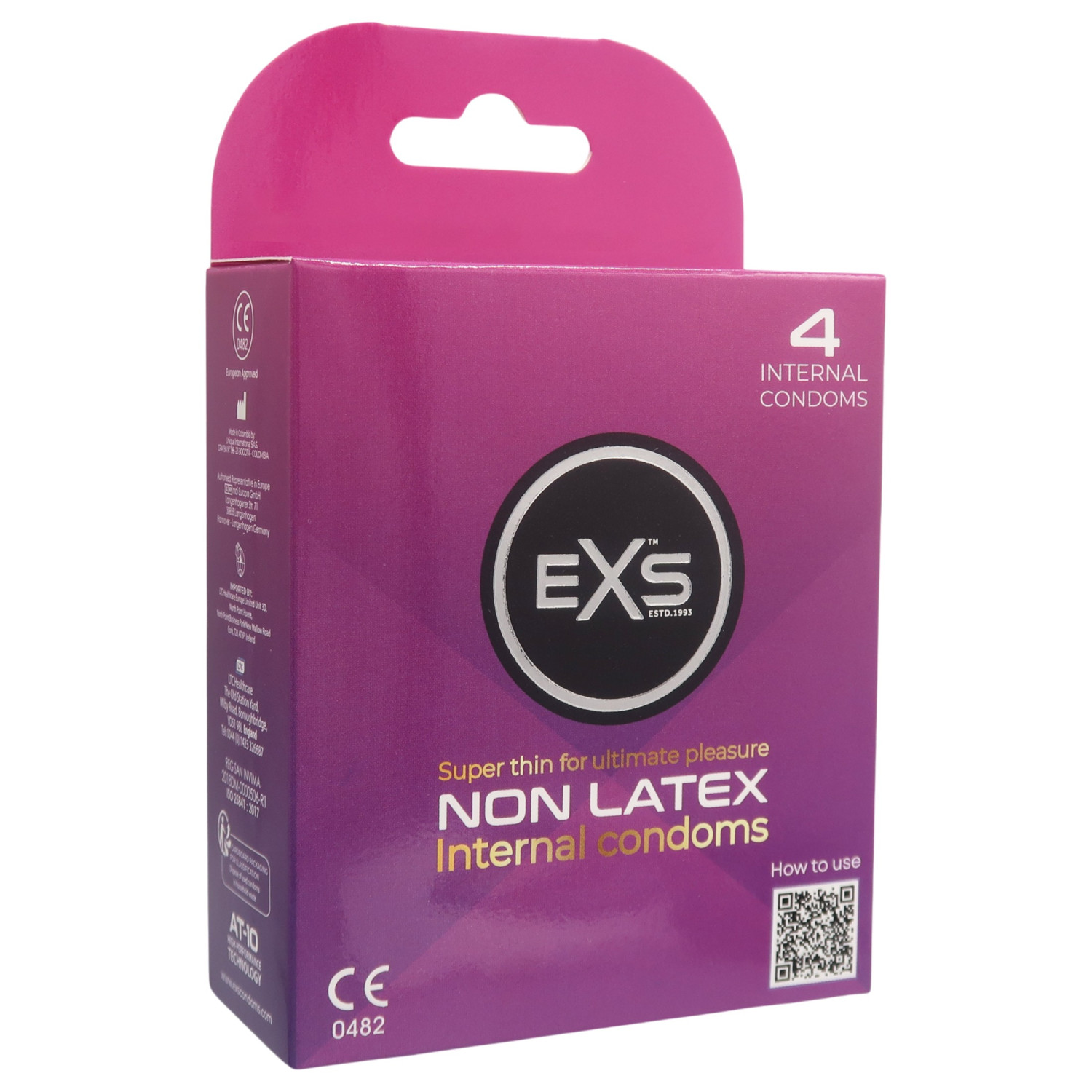 Prezervativ intern EXS - prezervativ feminin fără latex (4 bucăți)